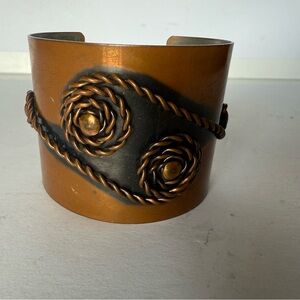 1950s Vintage REBAJES Brazilian copper bracelet with a very cool design
